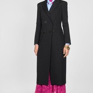 ZARA New PINSTRIPE DRESS COAT Limited Edition